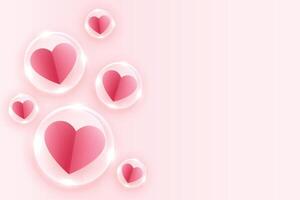 cœurs bulles valentines journée salutation Contexte vecteur