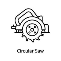 circulaire vu vecteur contour icône conception illustration. fabrication unités symbole sur blanc Contexte eps dix fichier