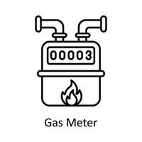 gaz mètre vecteur contour icône conception illustration. fabrication unités symbole sur blanc Contexte eps dix fichier