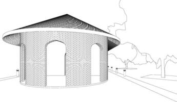 3d illustration de Résidentiel projet vecteur