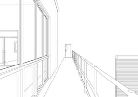 3d illustration de intérieur projet vecteur