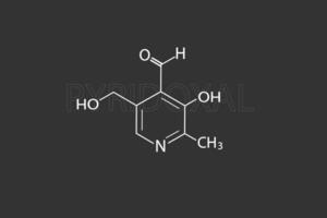 pyridoxal moléculaire squelettique chimique formule vecteur