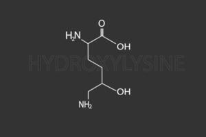 hydroxylysine moléculaire squelettique chimique formule vecteur