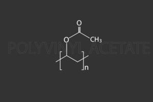 polyvinyle acétate moléculaire squelettique chimique formule vecteur