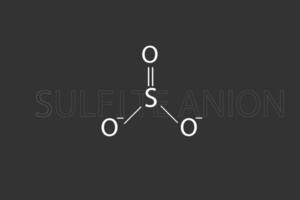 sulfite anion moléculaire squelettique chimique formule vecteur