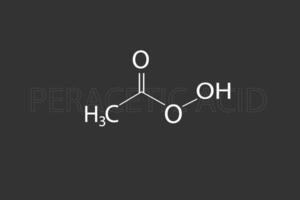 peracétique acide moléculaire squelettique chimique formule vecteur