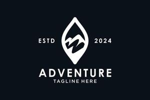 aventure logo modèle avec Montagne Créatif concept Facile style prime vecteur