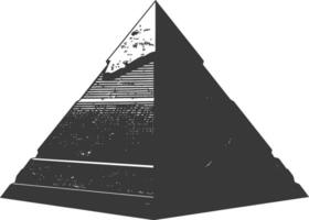 ai généré silhouette ancien égyptien pyramide symbole logo noir Couleur seulement vecteur