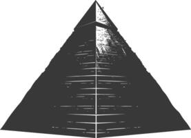ai généré silhouette ancien égyptien pyramide symbole logo noir Couleur seulement vecteur