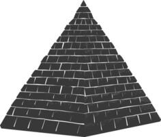 ai généré silhouette ancien égyptien pyramide symbole logo noir Couleur seulement vecteur