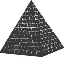 ai généré silhouette ancien égyptien pyramide symbole logo noir Couleur seulement vecteur