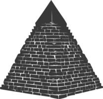 ai généré silhouette ancien égyptien pyramide symbole logo noir Couleur seulement vecteur