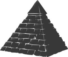 ai généré silhouette ancien égyptien pyramide symbole logo noir Couleur seulement vecteur