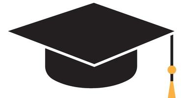 l'obtention du diplôme casquette icône vecteur, solide logo illustration, pictogramme isolé sur blanc vecteur