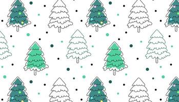 sans couture modèle conifère pin sapin Noël aiguille des arbres griffonnage vecteur illustration