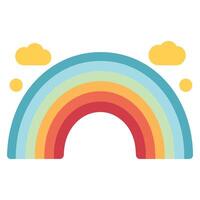 une boho arc en ciel coloré illustration vecteur gratuit