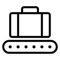 icône de ligne de bagage vecteur