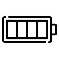 icône de ligne de batterie pleine vecteur