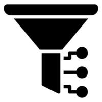 icône de glyphe d'entonnoir vecteur