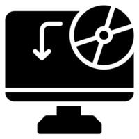 disque glyphe icône vecteur