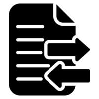 icône de glyphe de transfert vecteur