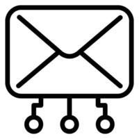 icône de ligne de courrier électronique vecteur