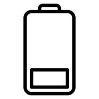 icône de ligne de batterie vecteur