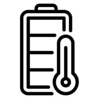 icône de ligne de thermomètre vecteur