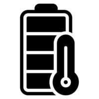 icône de glyphe de thermomètre vecteur
