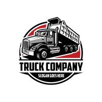 déverser un camion entreprise logo vecteur. meilleur pour camionnage et cargaison créé industrie. vecteur
