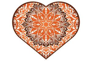 l'amour mandala ornement vecteur conception pour Valentin décoration