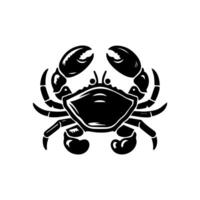 Crabe silhouette. logo. isolé Crabe sur blanc Contexte vecteur