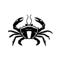 Crabe silhouette. logo. isolé Crabe sur blanc Contexte vecteur