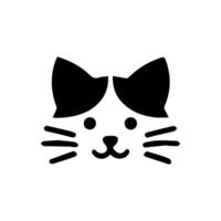 silhouette de chat isolé de vecteur, logo, impression, autocollant décoratif vecteur