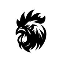 poulet coq mascotte logo silhouette version vecteur