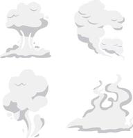 dessin animé fumée nuage avec abstrait conception style. isolé vecteur illustration