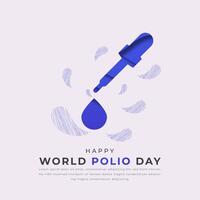 monde polio journée papier Couper style vecteur conception illustration pour arrière-plan, affiche, bannière, publicité, salutation carte