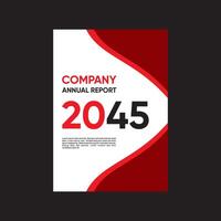 rouge 2045 entreprise annuel rapport - Titre conception vecteur