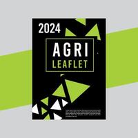 noir et vert 2024 brochure agriculture affaires profil fichier Titre vecteur