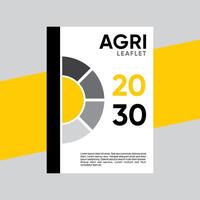 Jaune noir brochure agriculture profil Titre vecteur