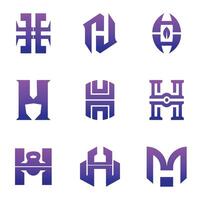 Créatif lettre h logo conception modèle adobe illustrateur ouvrages d'art vecteur
