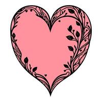 l'amour cœur ornement fleur Valentin illustration esquisser vecteur