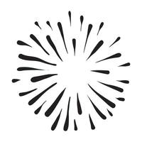 starburst, élément sunburst. illustration vectorielle vecteur