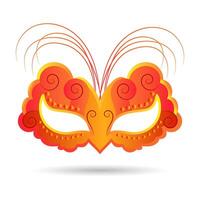 coloré mascarade carnaval masque sur une blanc Contexte. illustration, élégant conception, vecteur