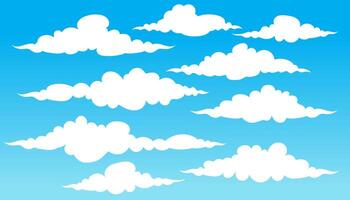 dessin animé nuage collection vecteur illustration