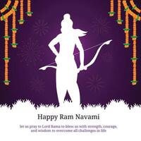 content RAM navami Inde Festival salutation vecteur