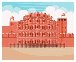 Rajasthan tourisme hawa mahal vecteur