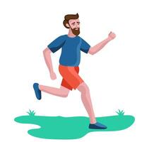 homme fonctionnement ou le jogging vecteur