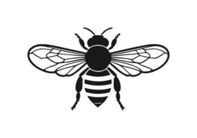 logo de mon chéri abeille icône vecteur silhouette isolé conception blanc Contexte