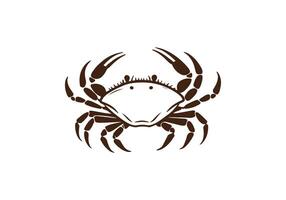 logo de Crabe icône vecteur silhouette isolé conception blanc Contexte
